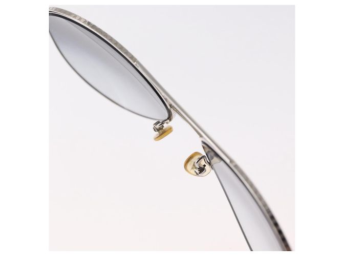 OCCHIALI DA SOLE CONSPIRATION LOUIS VUITTON metallo Argento LV Auth 159184 - vista 9