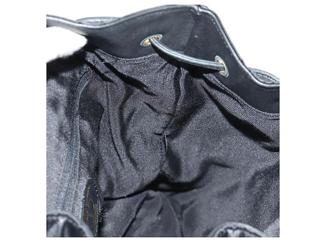 Zaino Valentino in nylon e pelle nero e oro Auth BA8694 D'oro - vista 22