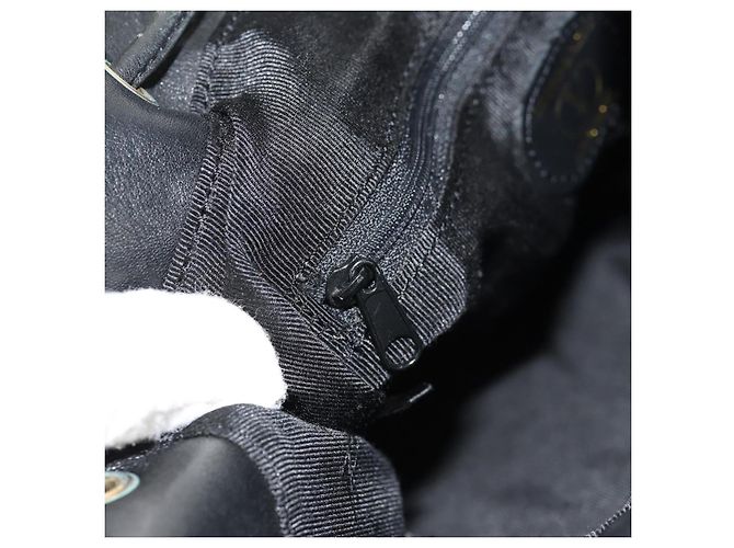 Zaino Valentino in nylon e pelle nero e oro Auth BA8694 D'oro - vista 23