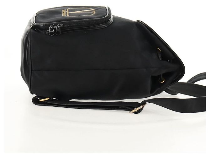 Zaino Valentino in nylon e pelle nero e oro Auth BA8694 D'oro - vista 4