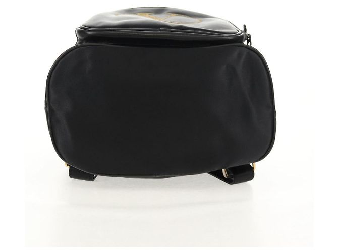 Zaino Valentino in nylon e pelle nero e oro Auth BA8694 D'oro - vista 5