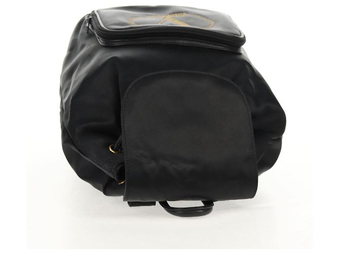 Zaino Valentino in nylon e pelle nero e oro Auth BA8694 D'oro - vista 6