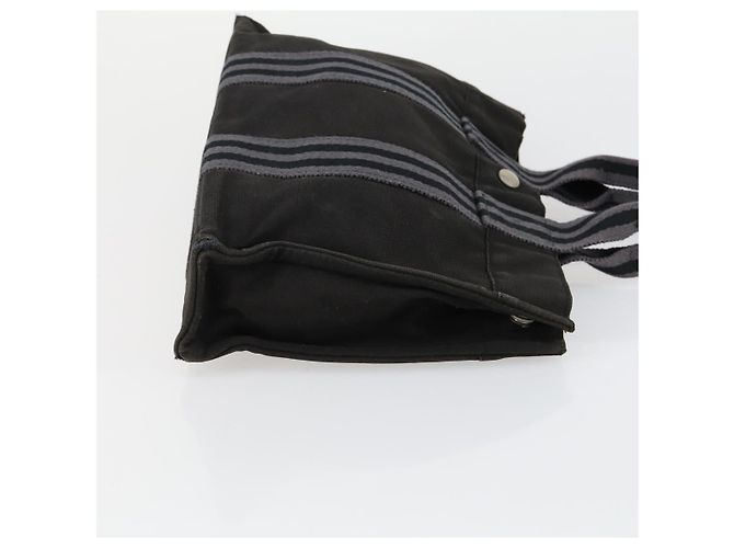 Hermès Borsa HERMES in tela 2 Set Nero Beige Chiaro Auth 151314 - vista 12