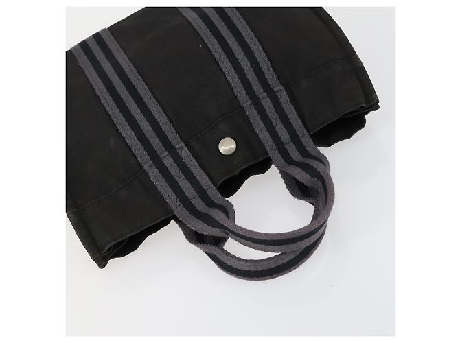 Hermès Borsa HERMES in tela 2 Set Nero Beige Chiaro Auth 151314 - vista 13