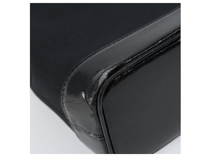 SAINT LAURENT Borsa a mano in tela pelle nera oro Auth 156805 Nero D'oro - vista 16