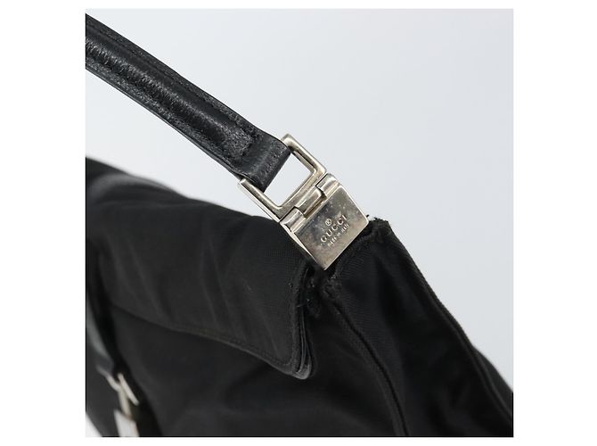 Borsa a Spalla GUCCI Jackie in Nylon Nero Argento 001 3355 1781 Auth ep12448 - vista 10