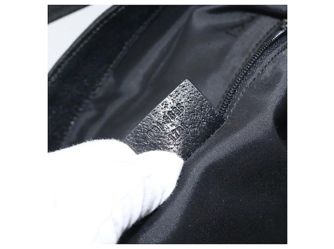 Borsa a Spalla GUCCI Jackie in Nylon Nero Argento 001 3355 1781 Auth ep12448 - vista 12