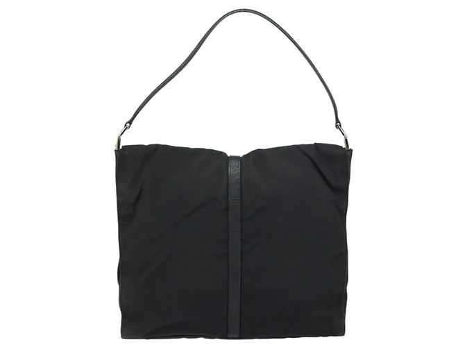 Borsa a Spalla GUCCI Jackie in Nylon Nero Argento 001 3355 1781 Auth ep12448 - vista 2