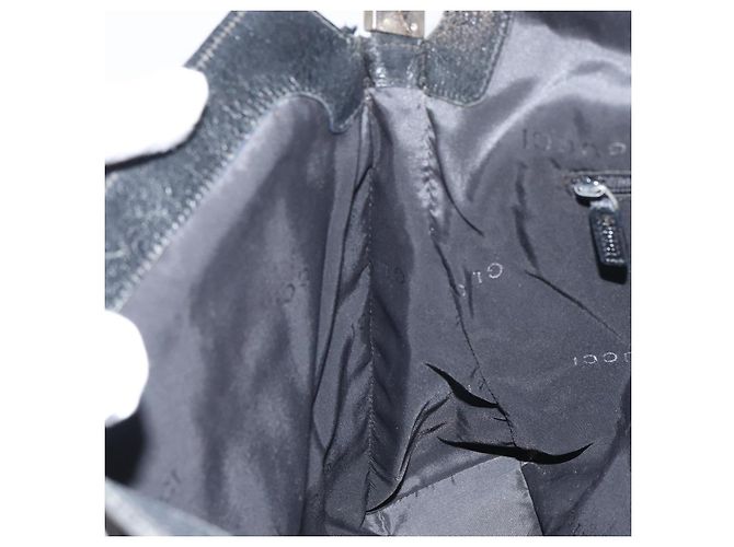 Borsa a Spalla GUCCI Jackie in Nylon Nero Argento 001 3355 1781 Auth ep12448 - vista 20