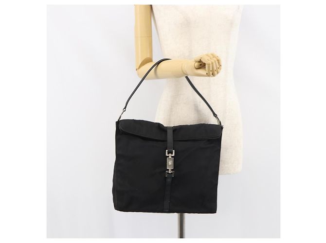 Borsa a Spalla GUCCI Jackie in Nylon Nero Argento 001 3355 1781 Auth ep12448 - vista 23