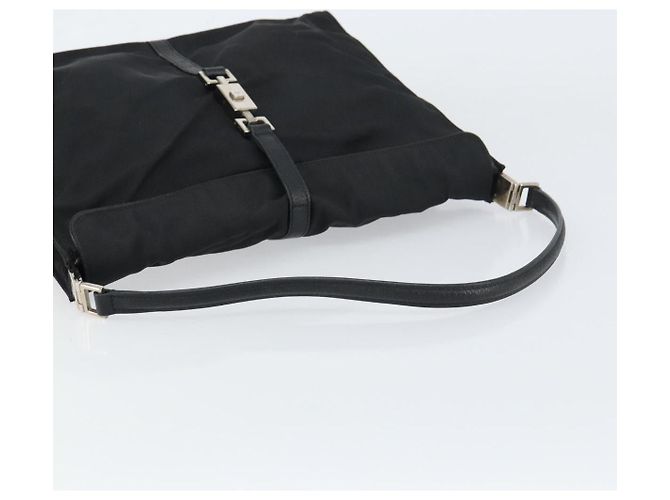 Borsa a Spalla GUCCI Jackie in Nylon Nero Argento 001 3355 1781 Auth ep12448 - vista 7