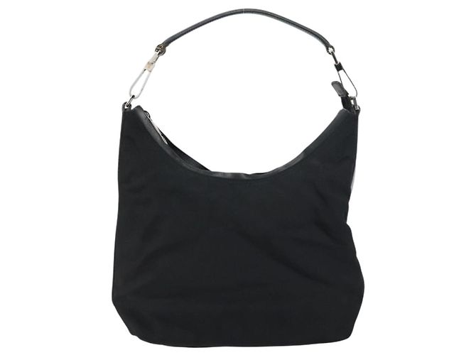 Borsa a mano GUCCI in nylon smaltato nero e argento 000 0602 3754 Auth ep12353 - vista 13