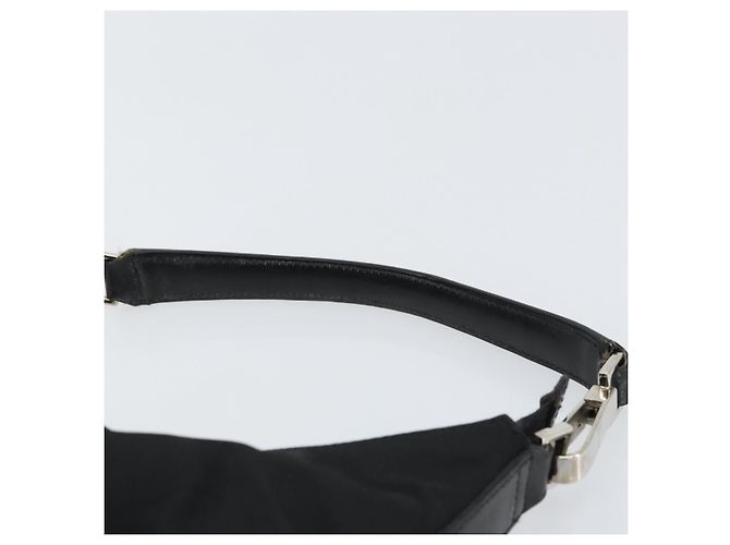 Borsa a mano GUCCI in nylon smaltato nero e argento 000 0602 3754 Auth ep12353 - vista 14