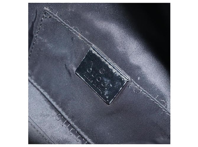 Borsa a mano GUCCI in nylon smaltato nero e argento 000 0602 3754 Auth ep12353 - vista 18