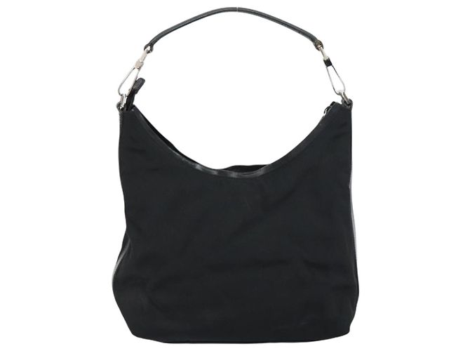 Borsa a mano GUCCI in nylon smaltato nero e argento 000 0602 3754 Auth ep12353 - vista 2