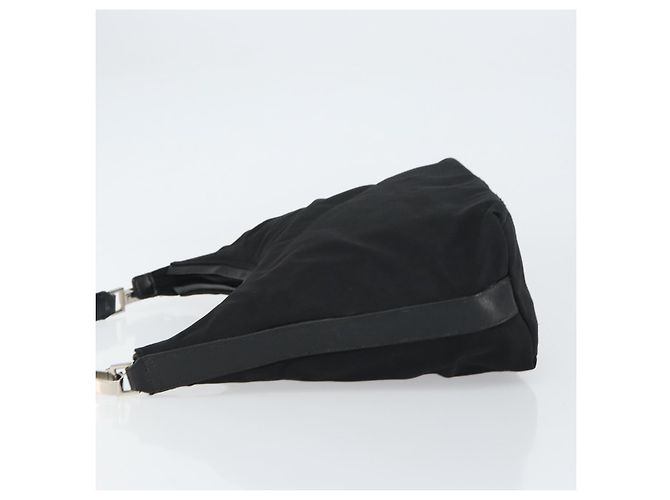Borsa a mano GUCCI in nylon smaltato nero e argento 000 0602 3754 Auth ep12353 - vista 4