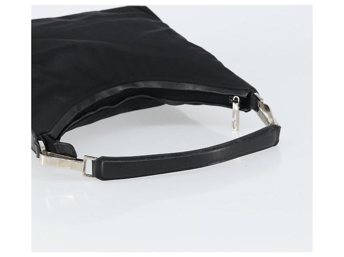 Borsa a mano GUCCI in nylon smaltato nero e argento 000 0602 3754 Auth ep12353 - vista 7