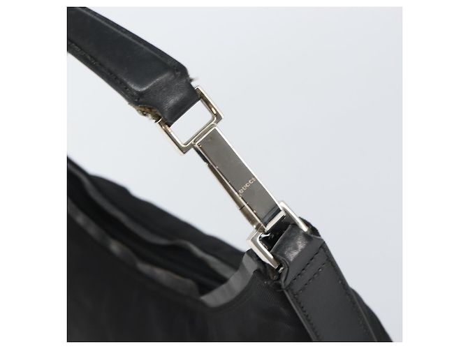 Borsa a mano GUCCI in nylon smaltato nero e argento 000 0602 3754 Auth ep12353 - vista 9
