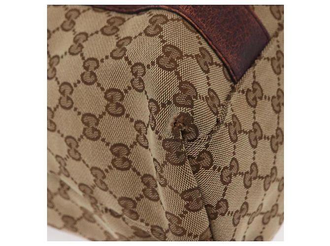 Bamboo GUCCI GG Canvas Bambus Tote Bag Beige Silber 232946 Auth ep12263 - Ansicht 9
