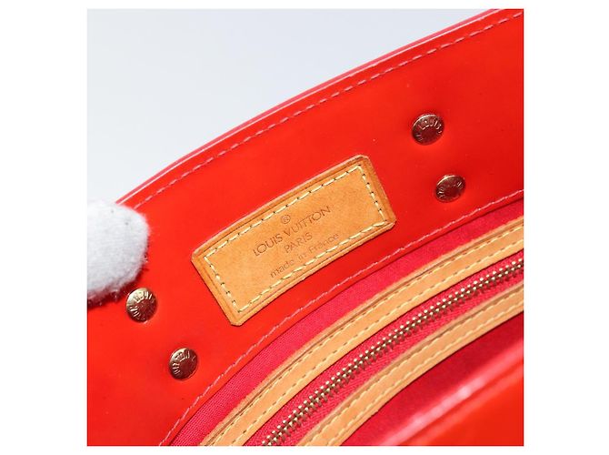LOUIS VUITTON Monogram Vernis Reade PM Borsa a Mano Rossa M91088 LV Auth ep12416 Rosso - vista 10