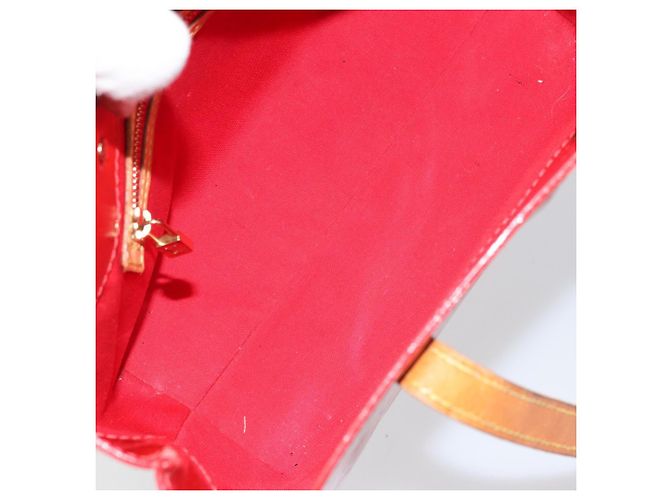 LOUIS VUITTON Monogram Vernis Reade PM Borsa a Mano Rossa M91088 LV Auth ep12416 Rosso - vista 11