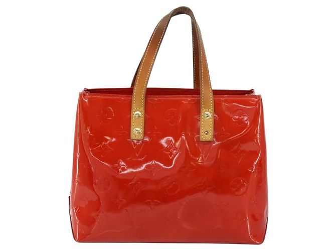 LOUIS VUITTON Monogram Vernis Reade PM Borsa a Mano Rossa M91088 LV Auth ep12416 Rosso - vista 13