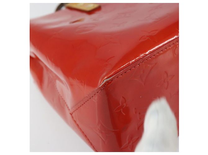 LOUIS VUITTON Monogram Vernis Reade PM Borsa a Mano Rossa M91088 LV Auth ep12416 Rosso - vista 14