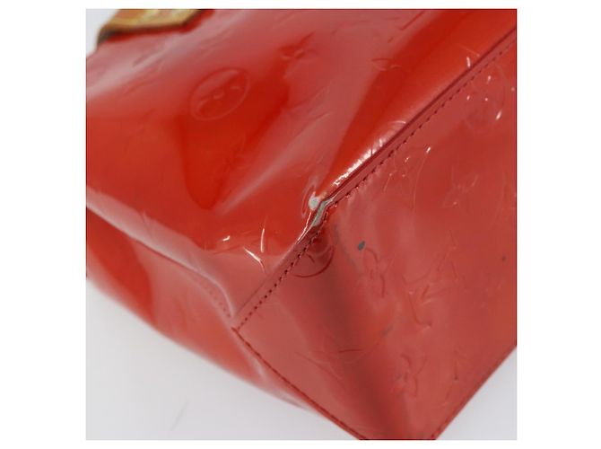 LOUIS VUITTON Monogram Vernis Reade PM Borsa a Mano Rossa M91088 LV Auth ep12416 Rosso - vista 16