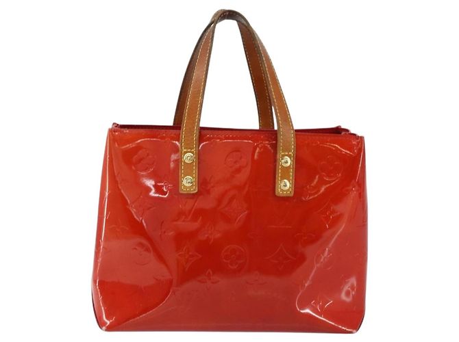 LOUIS VUITTON Monogram Vernis Reade PM Borsa a Mano Rossa M91088 LV Auth ep12416 Rosso - vista 2