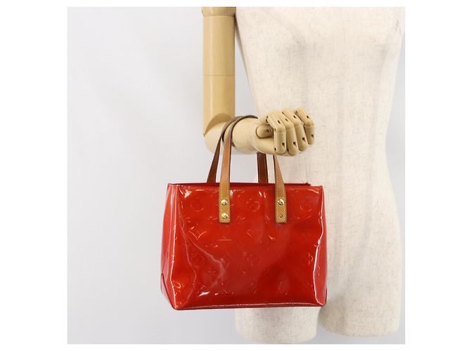 LOUIS VUITTON Monogram Vernis Reade PM Borsa a Mano Rossa M91088 LV Auth ep12416 Rosso - vista 21