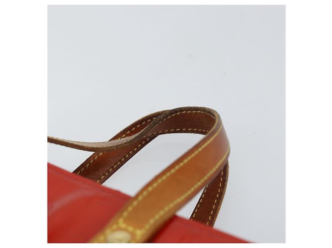 LOUIS VUITTON Monogram Vernis Reade PM Borsa a Mano Rossa M91088 LV Auth ep12416 Rosso - vista 8