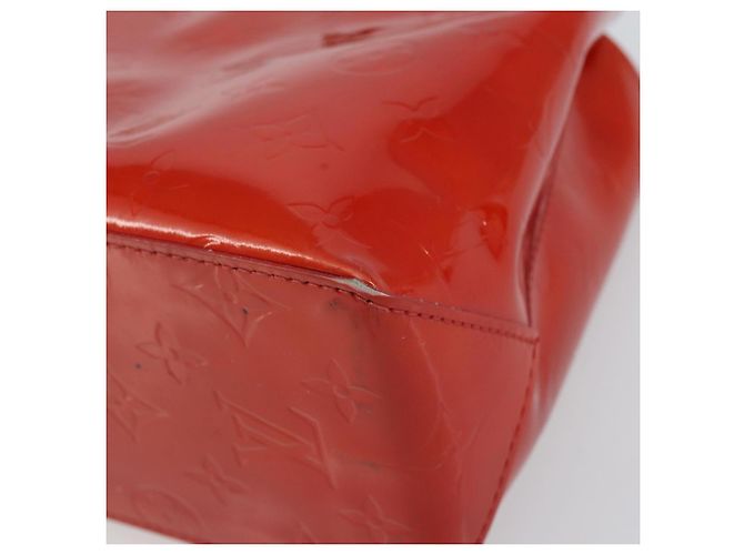 LOUIS VUITTON Monogram Vernis Reade PM Borsa a Mano Rossa M91088 LV Auth ep12416 Rosso - vista 9