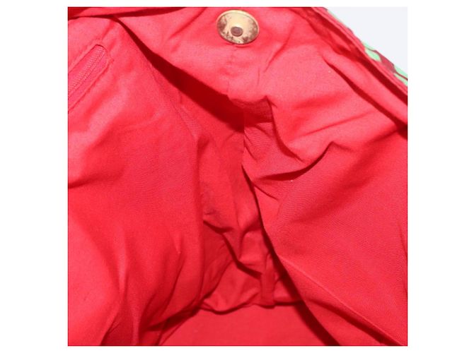 Borsa a Spalla Gianni Versace in Nylon Rosso Oro Auth BA9206 D'oro - vista 18