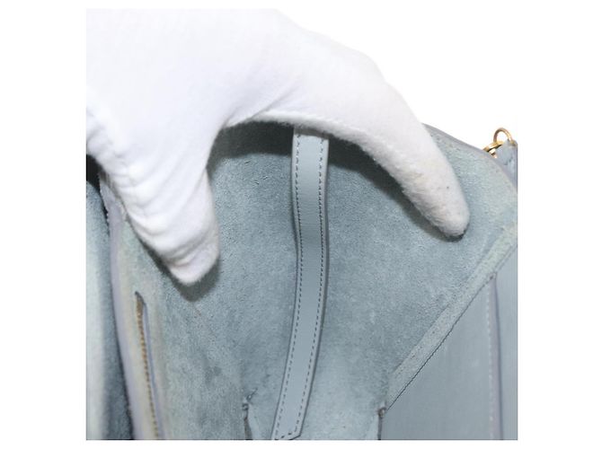 Céline Borsa a spalla trifold CELINE in pelle grigia e oro Auth BA9180 Marrone D'oro - vista 19