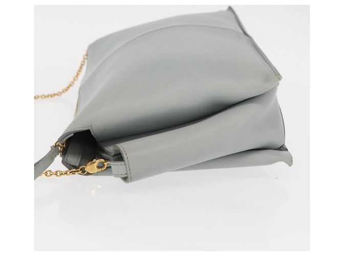 Céline Borsa a spalla trifold CELINE in pelle grigia e oro Auth BA9180 Marrone D'oro - vista 4