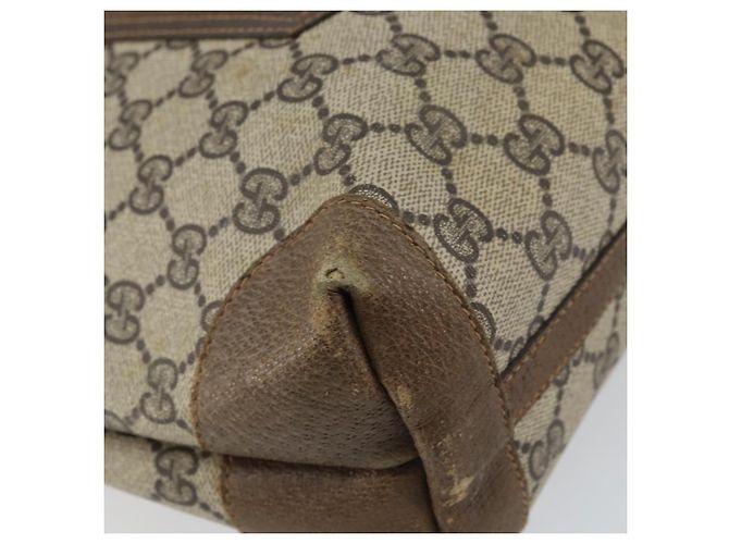 Borsa tote in PVC beige e rosso della linea Sherry GG Supreme di GUCCI Auth ep12381 - vista 14