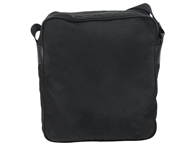 Borsa a Spalla PRADA Nylon Argento Nero Auth ep12391 - vista 2