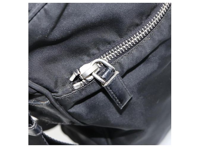 Borsa a Spalla PRADA Nylon Argento Nero Auth ep12391 - vista 23