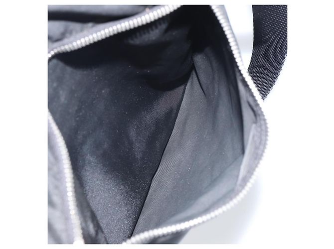 Borsa a Spalla PRADA Nylon Argento Nero Auth ep12391 - vista 24