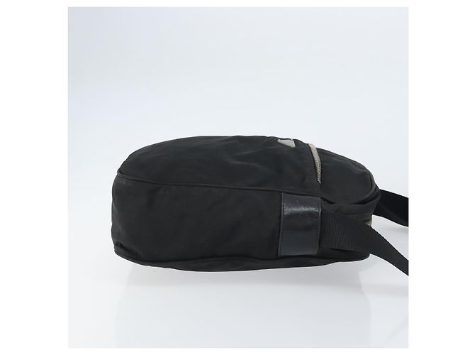 Borsa a Spalla PRADA Nylon Argento Nero Auth ep12391 - vista 3