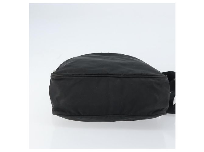 Borsa a Spalla PRADA Nylon Argento Nero Auth ep12391 - vista 5