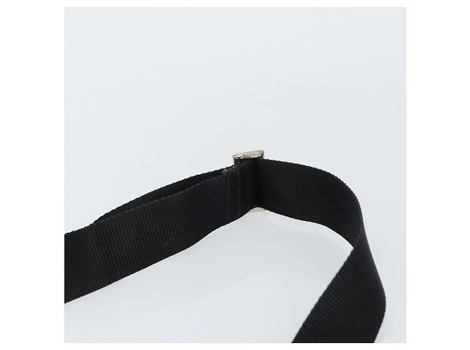 Borsa a Spalla PRADA Nylon Argento Nero Auth ep12391 - vista 8