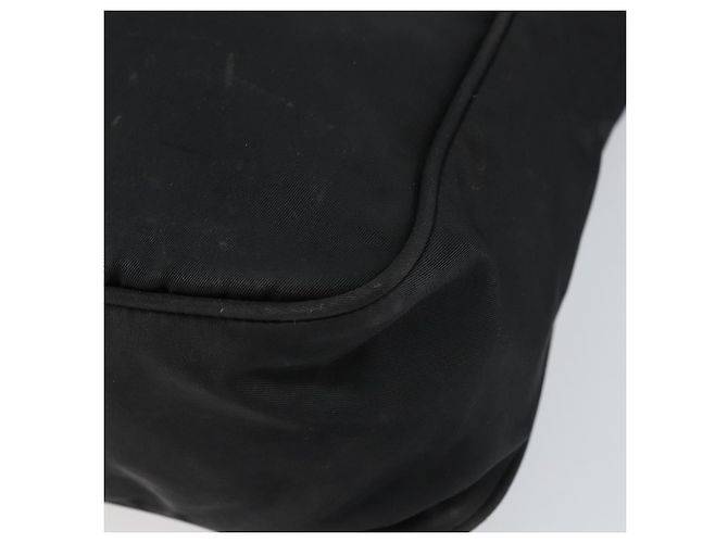 Borsa a Spalla PRADA Nylon Argento Nero Auth ep12391 - vista 9
