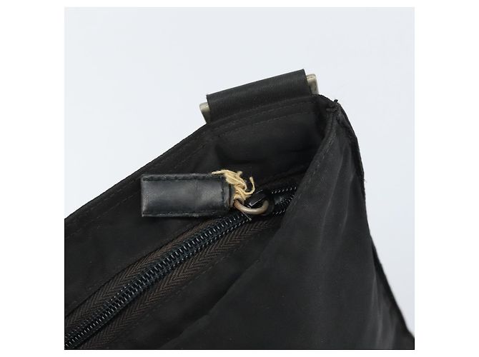 Borsa a Spalla PRADA Nylon Argento Nero Auth ep12326 - vista 10