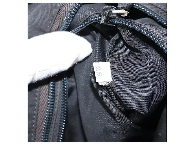 Borsa a Spalla PRADA Nylon Argento Nero Auth ep12326 - vista 12