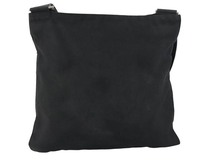 Borsa a Spalla PRADA Nylon Argento Nero Auth ep12326 - vista 13