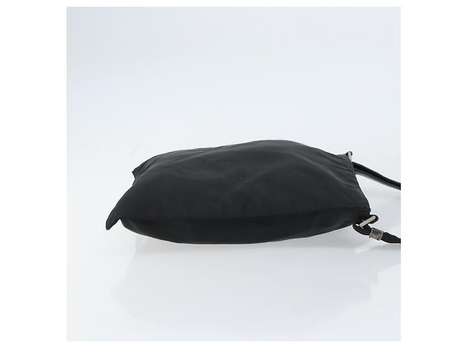 Borsa a Spalla PRADA Nylon Argento Nero Auth ep12326 - vista 3