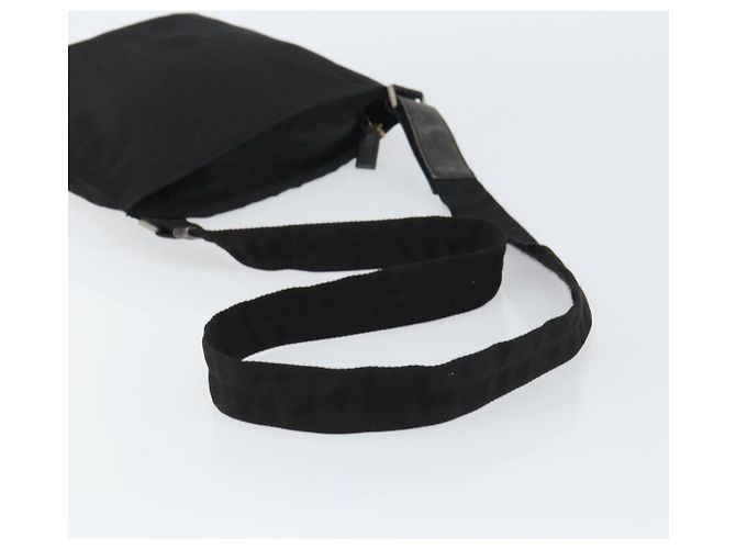 Borsa a Spalla PRADA Nylon Argento Nero Auth ep12326 - vista 7