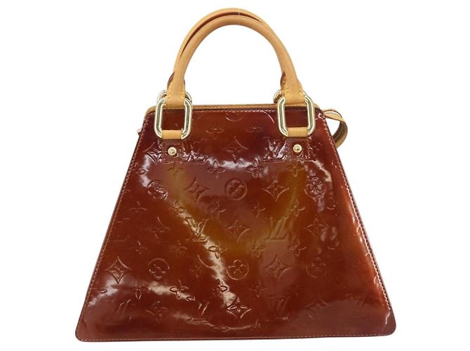 LOUIS VUITTON Borsa Forsyth Monogram Vernis Bronzo M91113 LV Auth ep12259 - vue 13