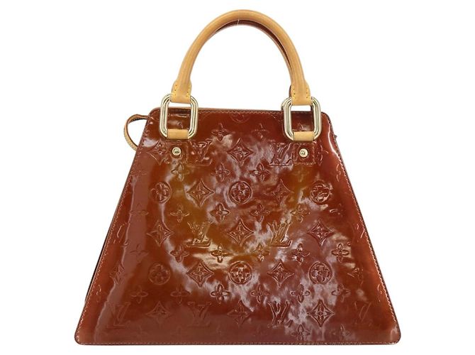 LOUIS VUITTON Borsa Forsyth Monogram Vernis Bronzo M91113 LV Auth ep12259 - vue 2